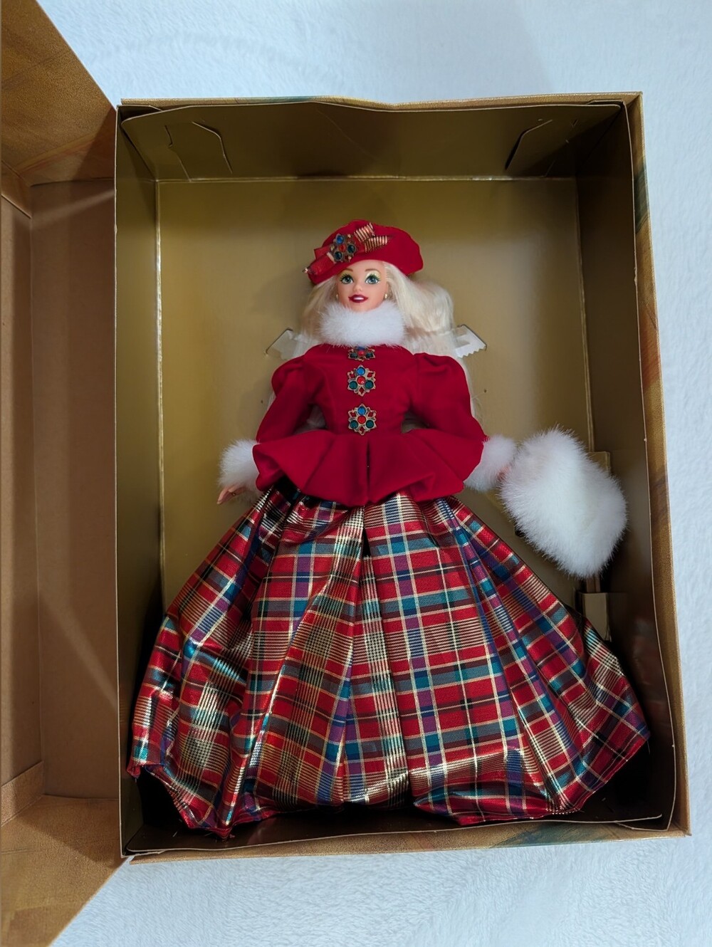 Vintage 1996 Jewel Princess Barbie, Christmas Winter, Unopened Box